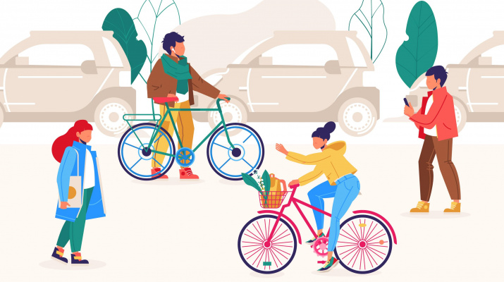 Il·lustració mobilitat a la ciutat 