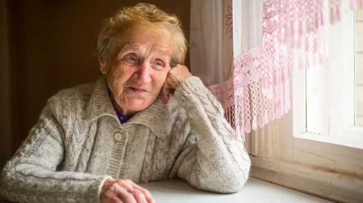 Imatge de la jornada contra els maltractaments a la gent gran Dona gran