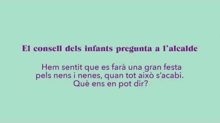 L'Ona pregunta: hem sentit que es farà una gran festa pels nens i nenes , quan tot això s’acabi?