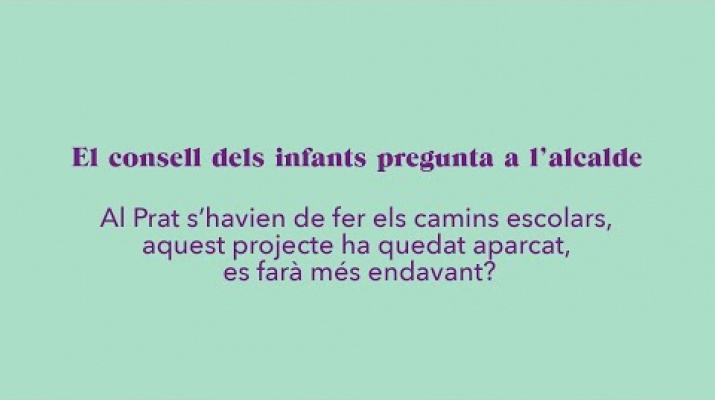La Maria pregunta: s’havien de fer els camins escolars, aquest projecte es farà més endavant?