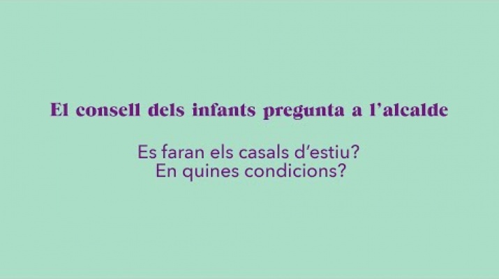 Es faran els casals d’estiu, en quines condicions? El Consell dels en infants parla amb l'alcalde.