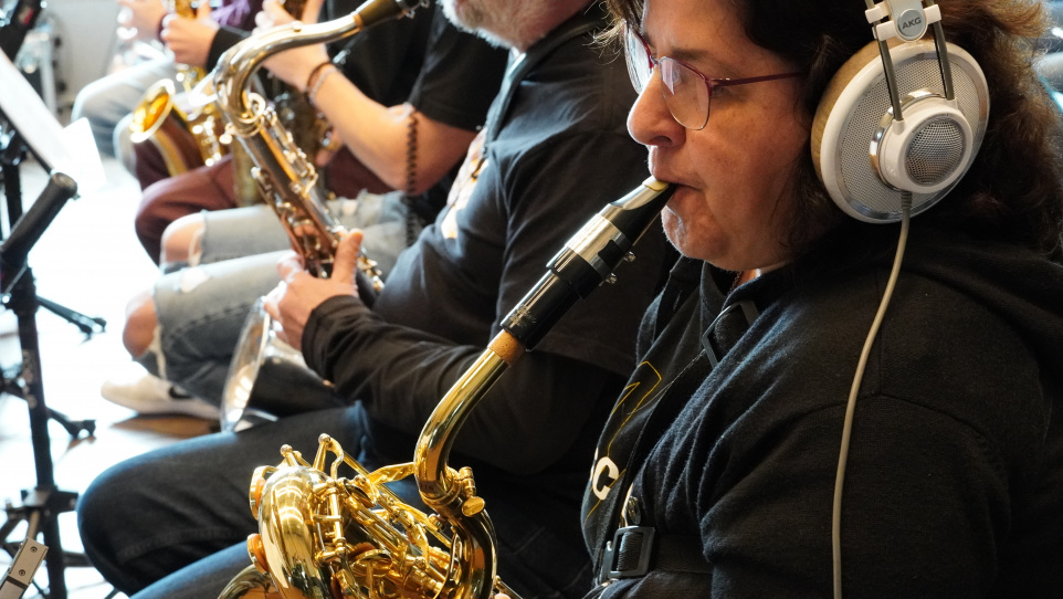 Gravació de la Big Band de L'Escola d'Arts en Viu
