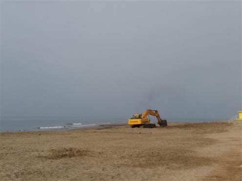 Aportació de sorres a la platja