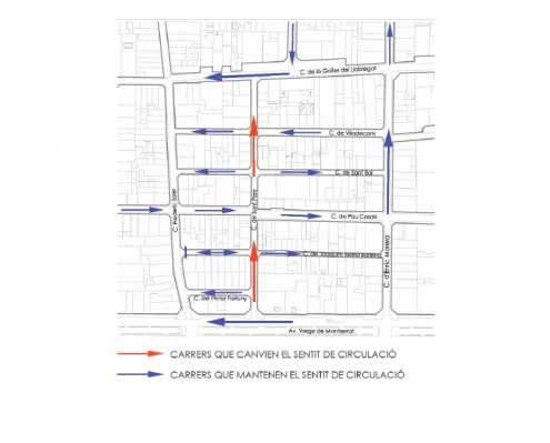 Canvi sentit Carrer Sant Pere