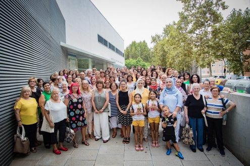 Foto de família de la  Trobada Dones, 2018