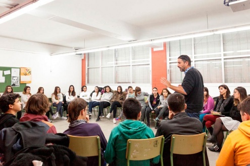 Un taller sobre masculinitats en una escola del Prat. 