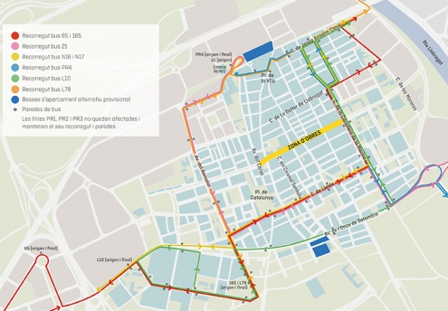 Nou recorregut de la línia 21