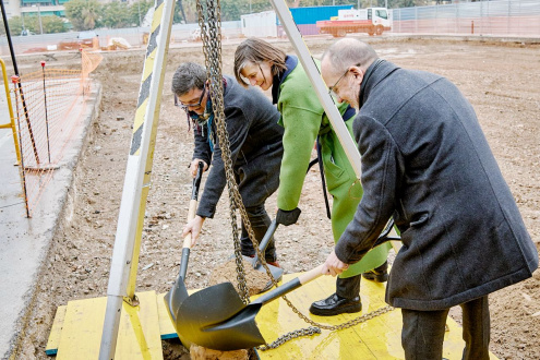 L'alcalde del Prat, l'arquitecta i el conseller de Drets Socials