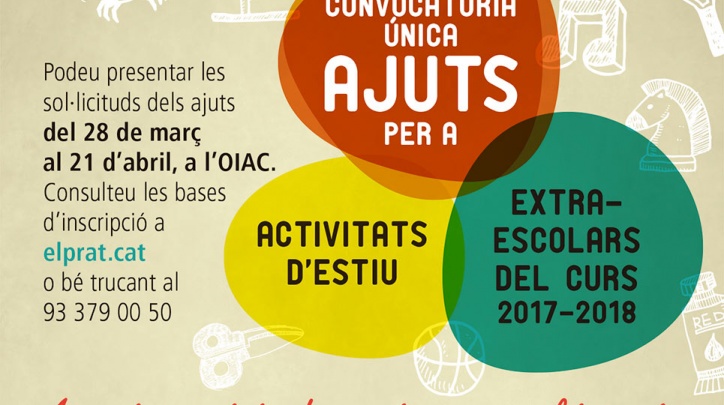 Ajuts activitats d'estiu i extraescolars Ajuts activitats d'estiu i extraescolars