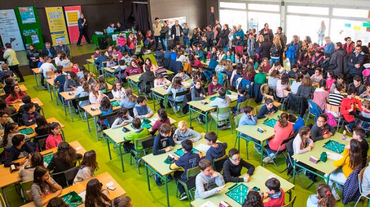 Aspecte de l'Escola del Parc durant la disputa de les finals.
