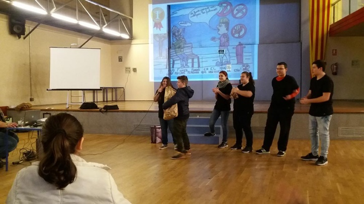 Moment de la presentació del treball Moment de la presentació del treball