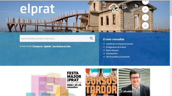 Aspecte del nou web.