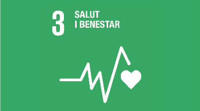 Imatge gràfica de l'ODS 3. Salut i Benestar