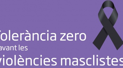 Lona Tolerància Zero contra les violències masclistes 
